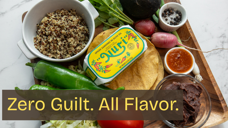 Spiced Nuri Sardines and Ingredient for Tostadas