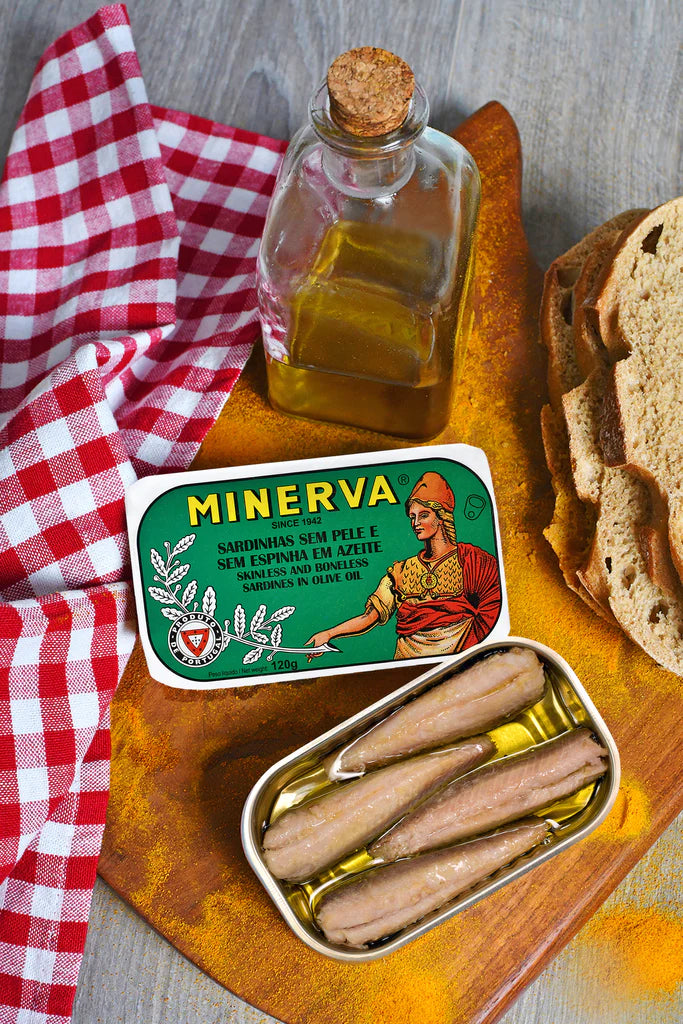 Minerva Gourmet Canned Skinless and boneless Sardines in olive oil