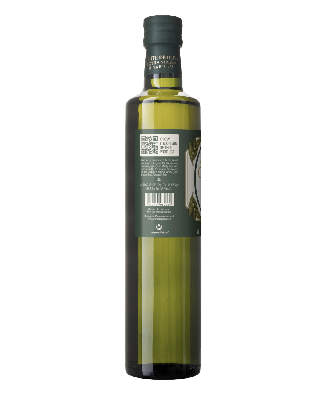 Colinas De Garzon Bivarietal Extra Virgin Olive Oil From "The Little Tuscany" Of Uruguay 500 ML Bottle (17 FL OZ)