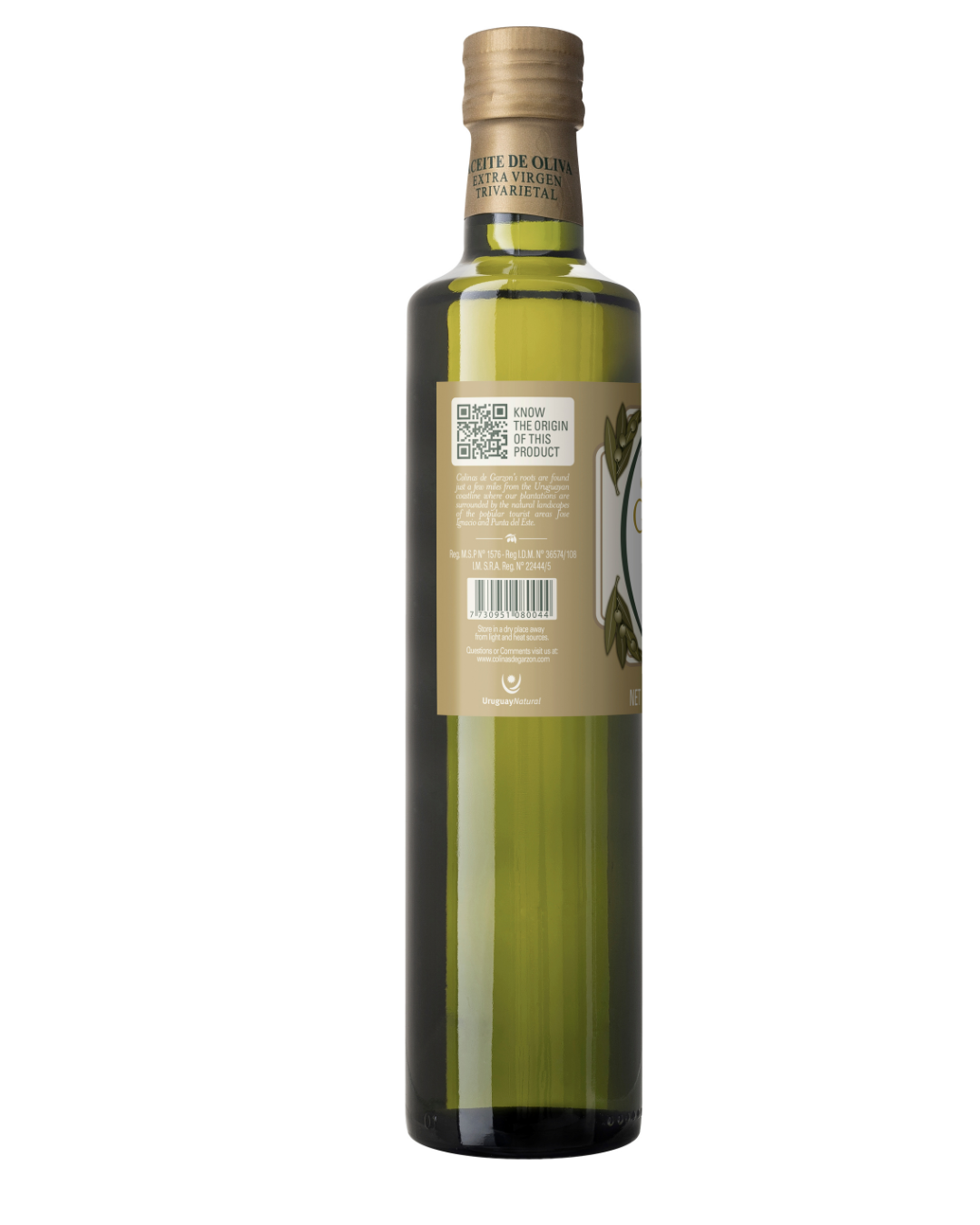 Colinas De Garzon Trivarietal Extra Virgin Olive Oil From "The Little Tuscany" Of Uruguay 500 ML Bottle (17 FL OZ)