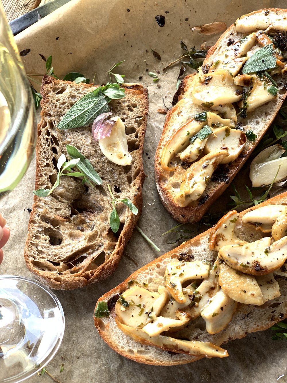 Famiglia Crispino Porcini Mushrooms Bruschetta