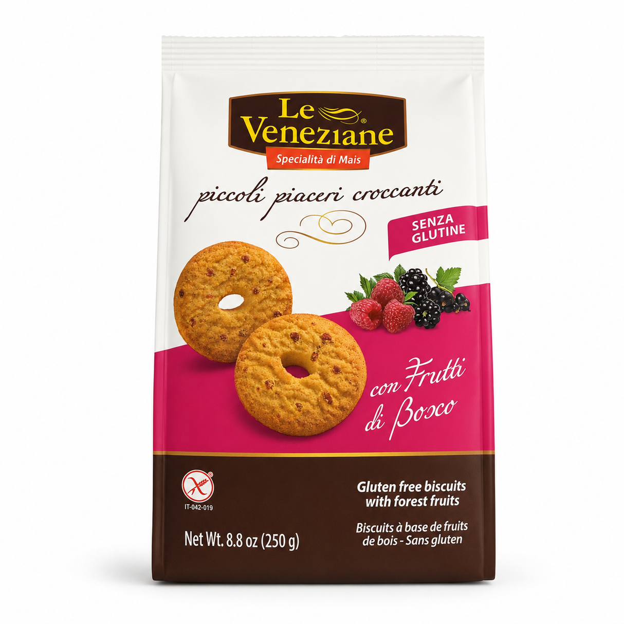 Le Veneziane Gluten Free Cookies with Berries 8.8 oz | 250g - International Loft