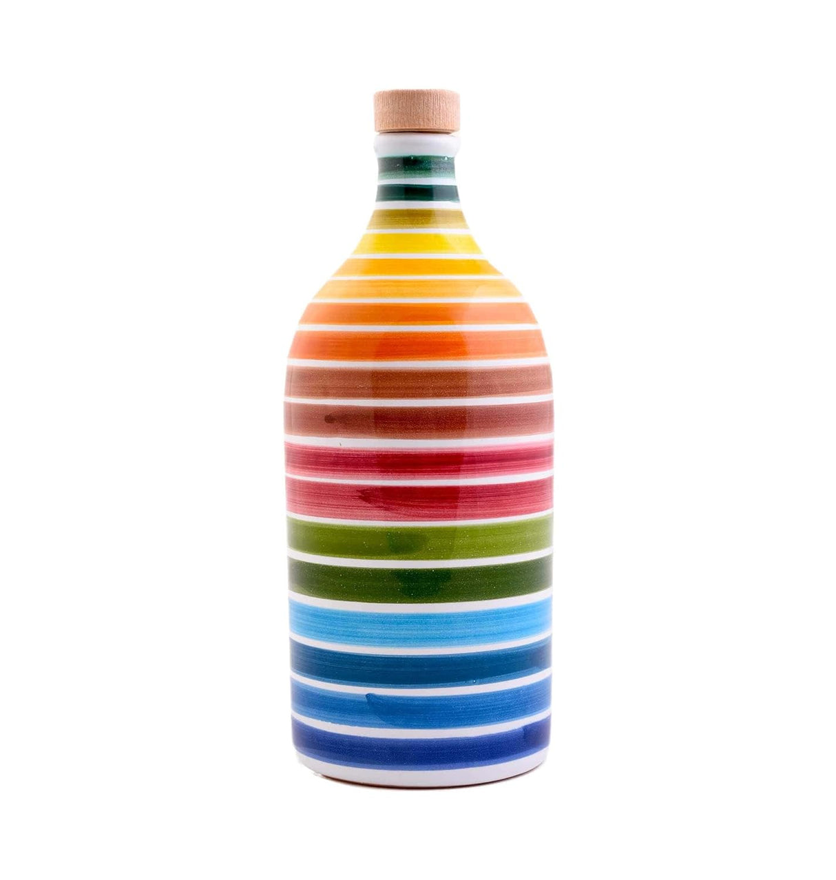 Antico Frantoio Muraglia, Italian Extra Virgin Olive Oil, Pop Art Collection RAINBOW, Ceramic Bottle 17 Fl.oz