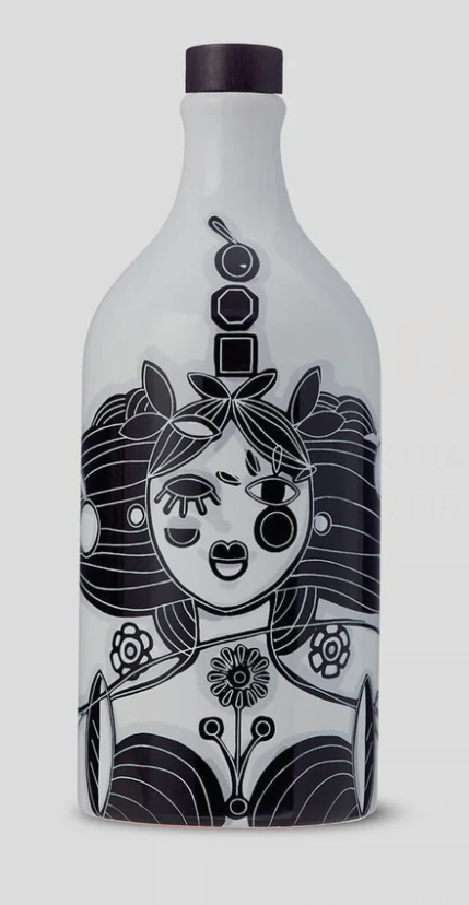 Antico Frantoio Muraglia, Italian Extra Virgin Olive Oil, Mother Nature Ceramic Jar Ceramic Bottle 17 Fl.oz - International Loft