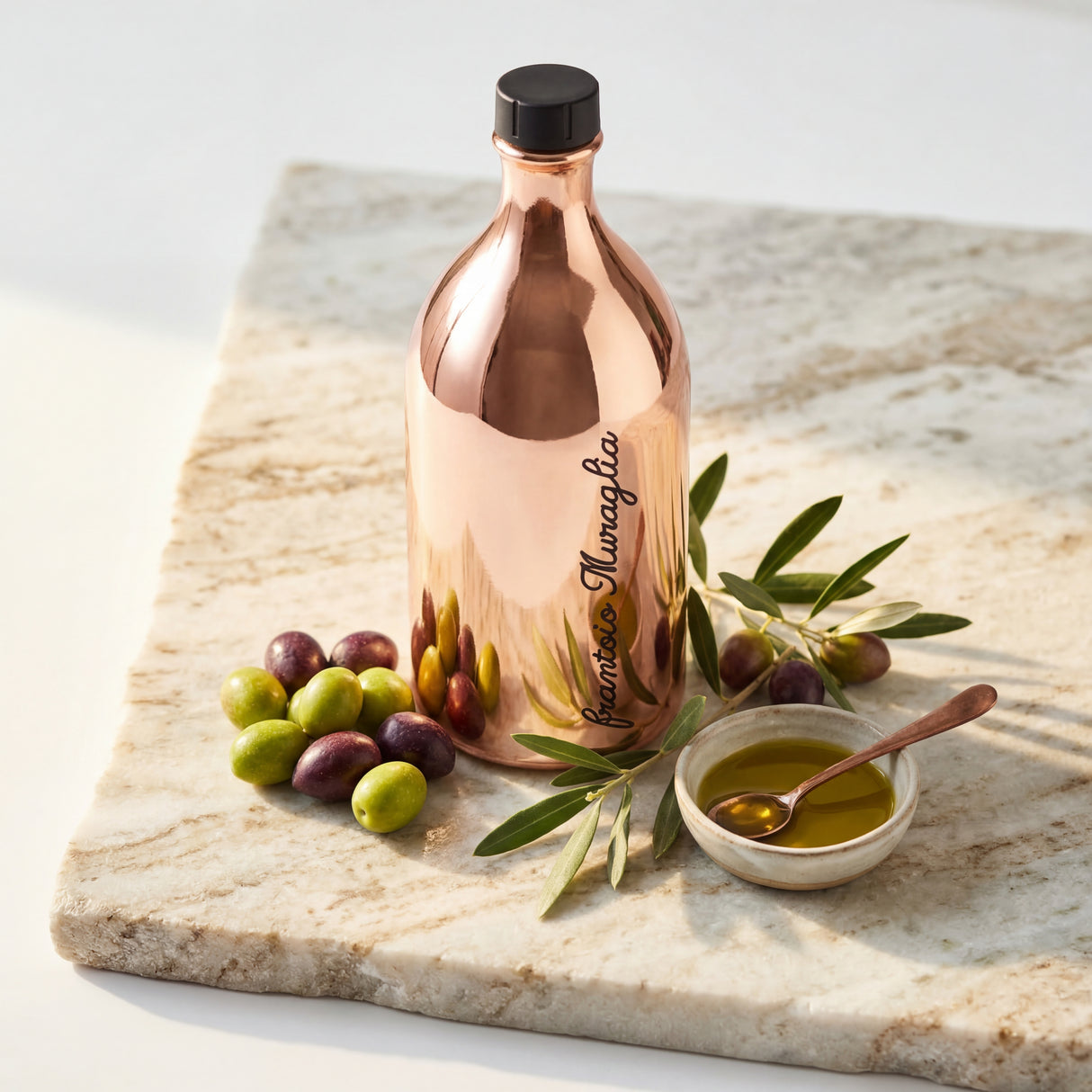 Muraglia Extra Virgin Olive Oil - Rose Gold Ceramic Bottle 17 Fl.oz - International Loft
