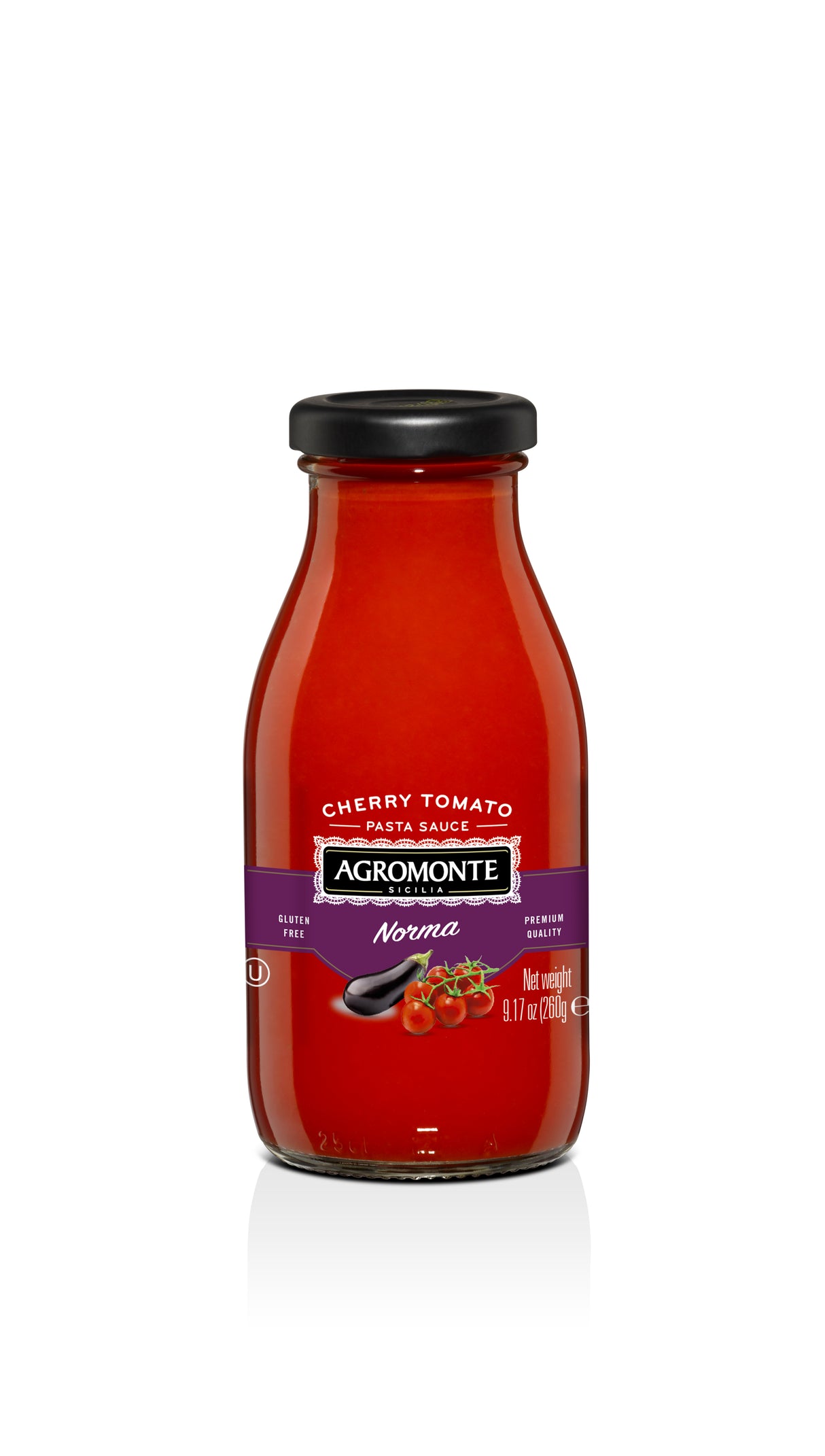 AGROMONTE Norma Cherry Tomato and Eggplant Pasta Sauce, 9.17oz
