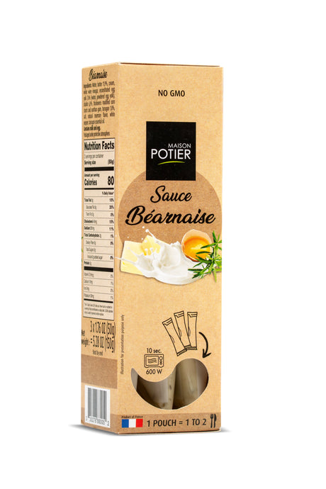 Maison Potier Bearnaise Sauce, The Authentic Sauce N. 15, Three Pouch Pack (5.28 Ounce) - International Loft