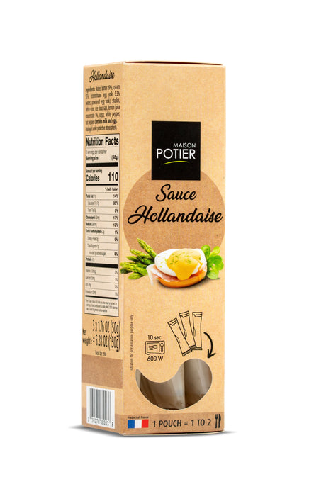 Maison Potier Hollandaise Sauce, The Authentic Sauce N. 9, Three Pouch Pack (5.28 Ounce) - International Loft