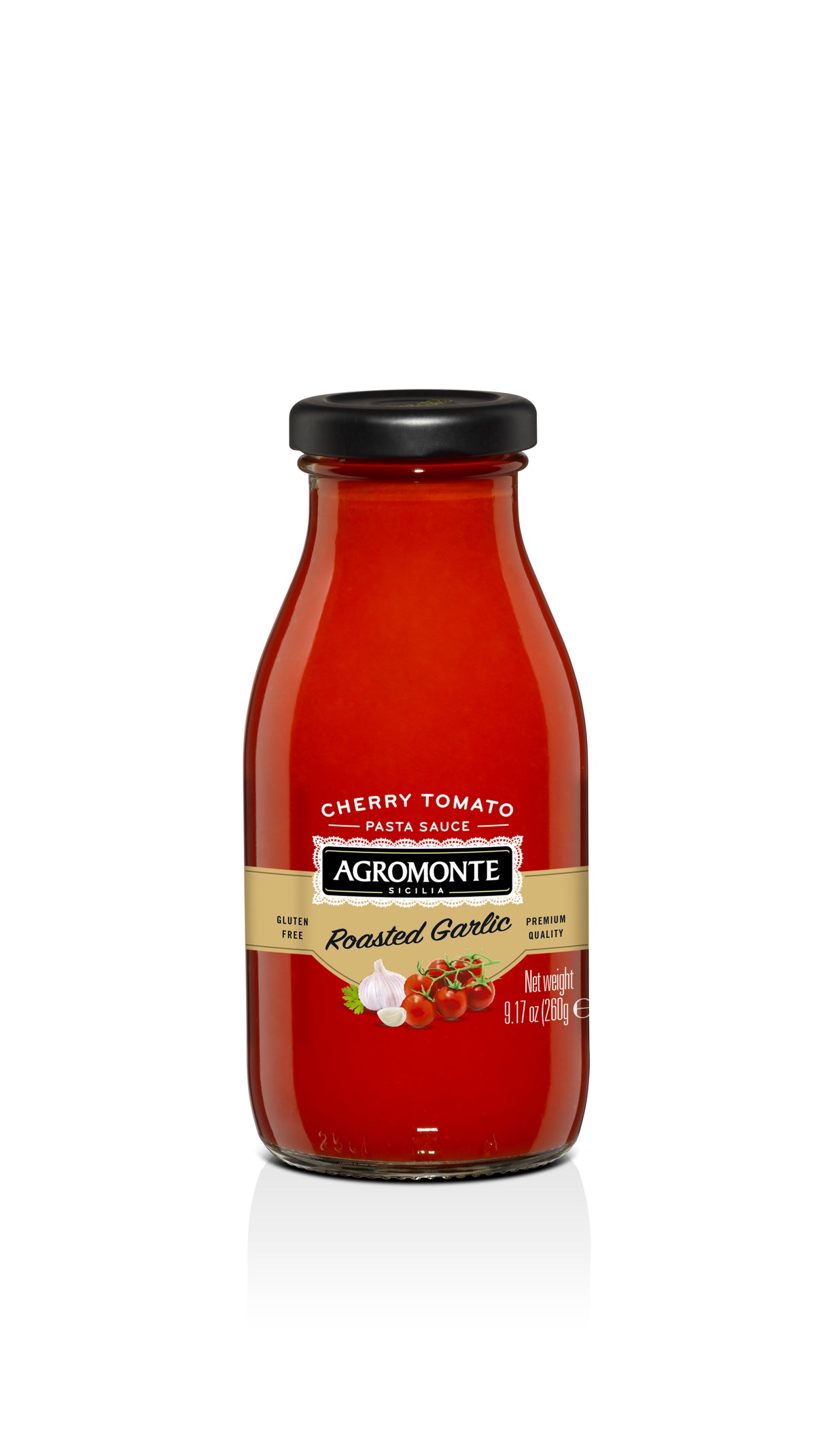 AGROMONTE Cherry Tomato and Roasted Garlic Pasta Sauce, 9.17oz