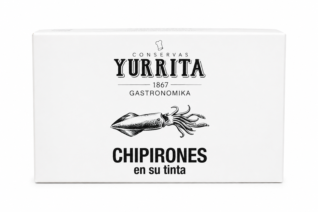 Yurrita Chipirones – Baby Squid in Ink Sauce| Best By December 2026 | 70% Off | Discount Applied at Checkout