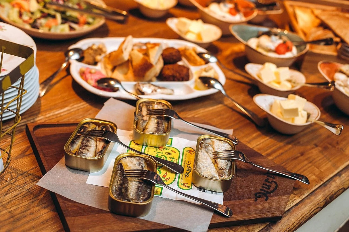 NURI Portuguese Sardines Complete Collection 12 Pack Variety by Seafood Aficionado in a Gift Box