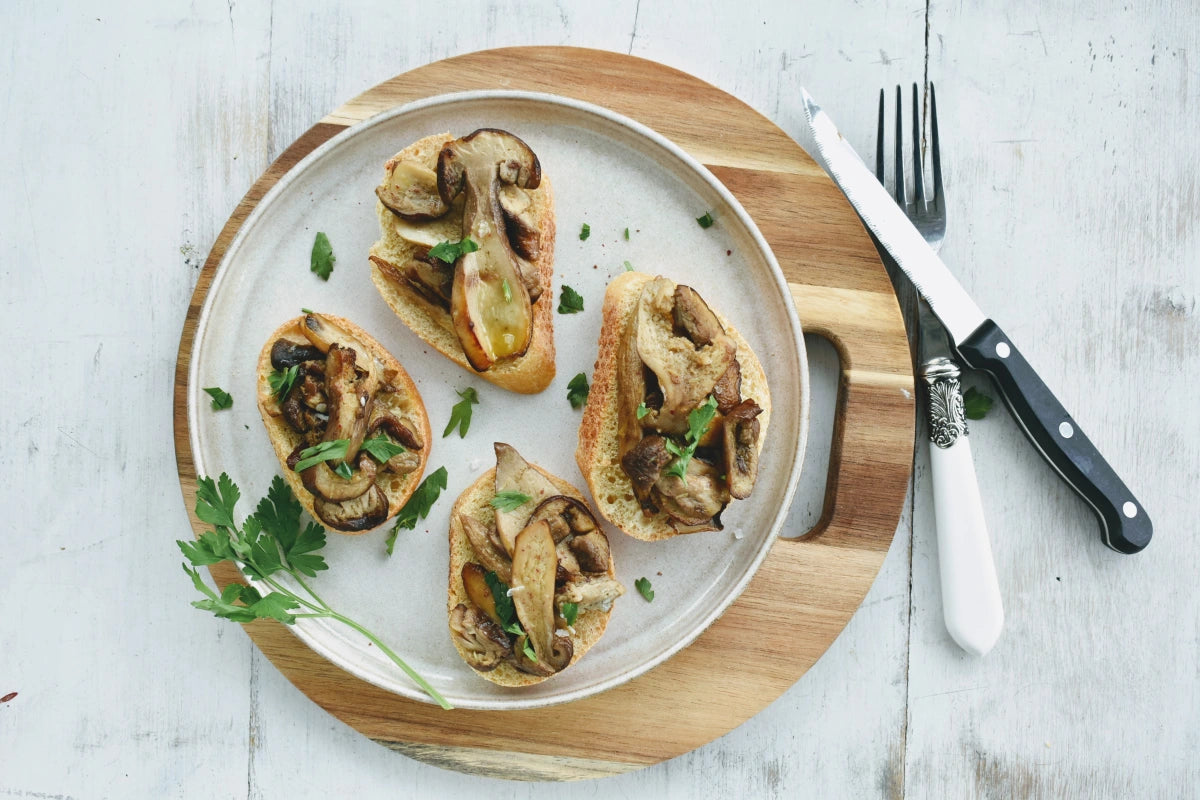 Famiglia Crispino Porcini Mushrooms Bruschetta
