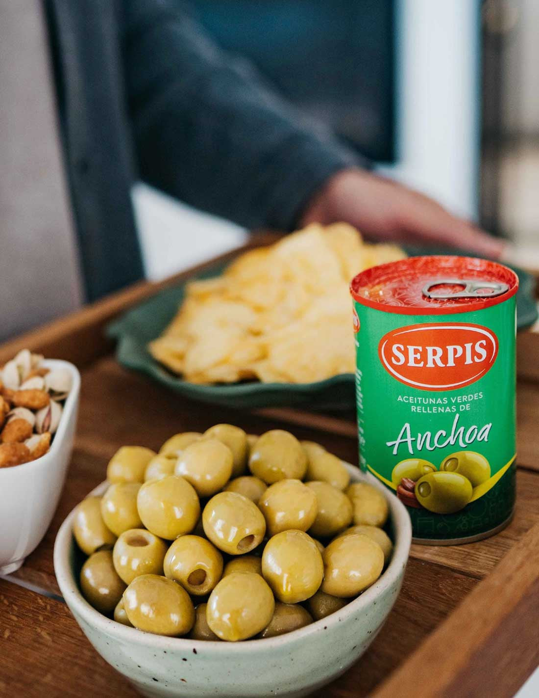 Serpis Spanish Olives Stuffed with Anchovy - 3 Pack 4.23 oz (120g)