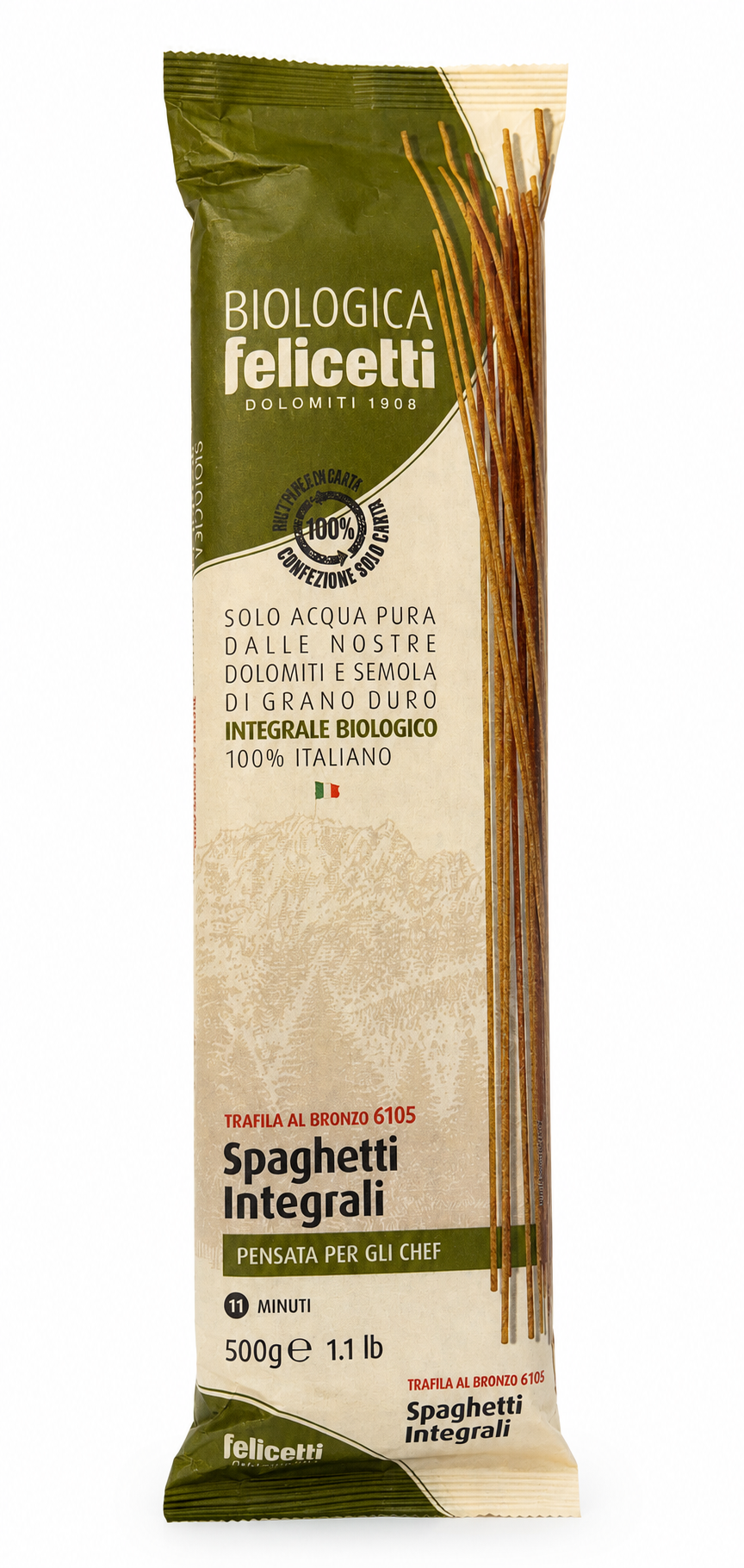 Felicetti Organic Whole Wheat Spaghetti Pasta - Special Savings – Best By Date: December, 2026 - Save 50% at Checkout