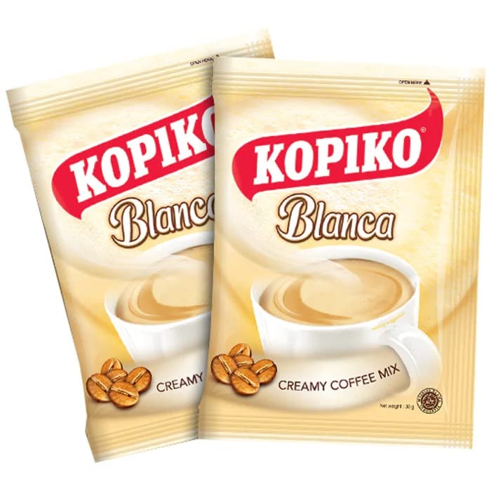 Kopiko Creamy Blanca 3 in 1 Instant Coffee Mix, 30 Packets (30g each)