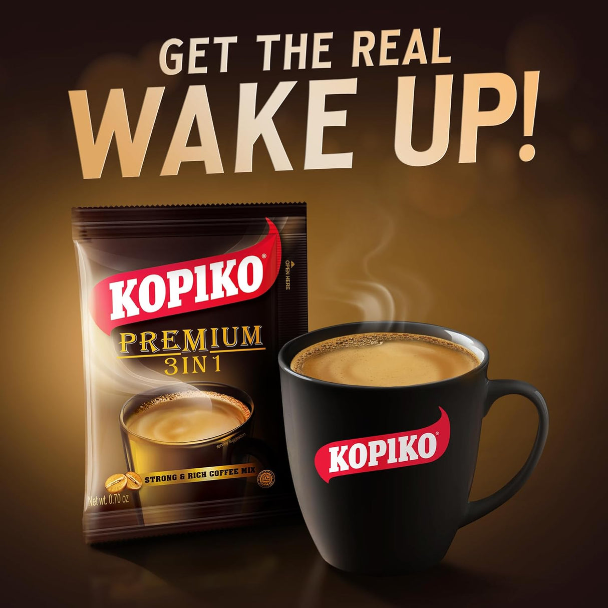 Kopiko Premium 3 in 1 Instant Coffee, 21.2 Oz (30 pack)