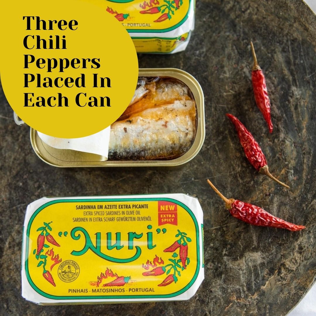 NURI Portuguese EXTRA SPICED Sardines in Olive Oil - 8 Pack - International Loft