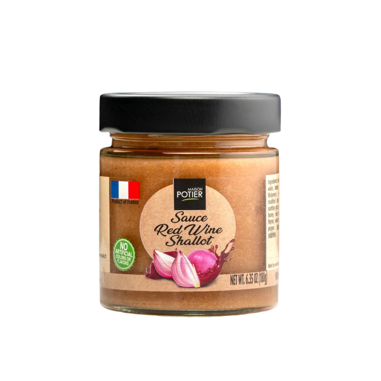 Maison Potier Red Wine and Shallot Sauce, The Authentic Sauce N. 11, 6.35oz Jar - International Loft