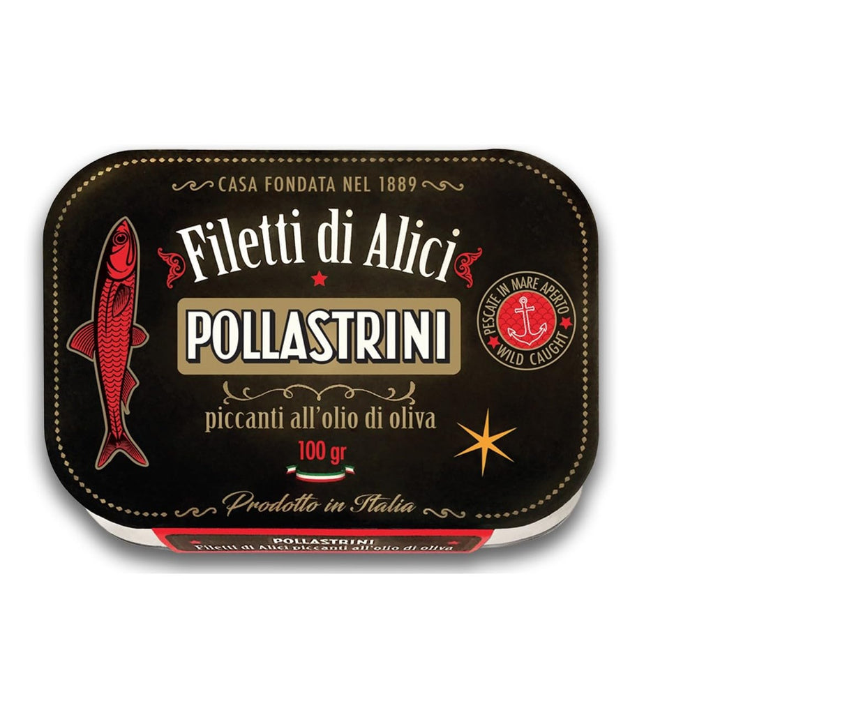 Pollastrini Anchovies in Spicy Olive Oil