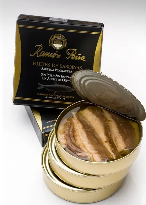 Ramon Pena Sardine Fillets In Olive Oil Without Skin and Bones 4.6 oz (130g)