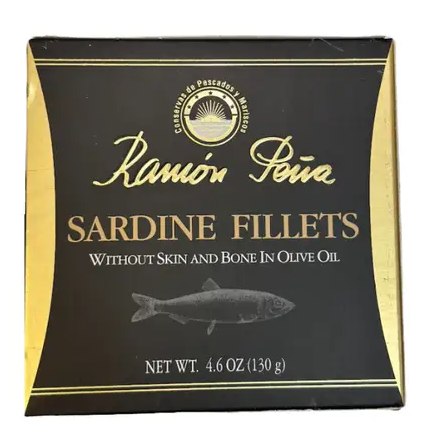 Ramon Pena Sardine Fillets In Olive Oil Without Skin and Bones 4.6 oz (130g)