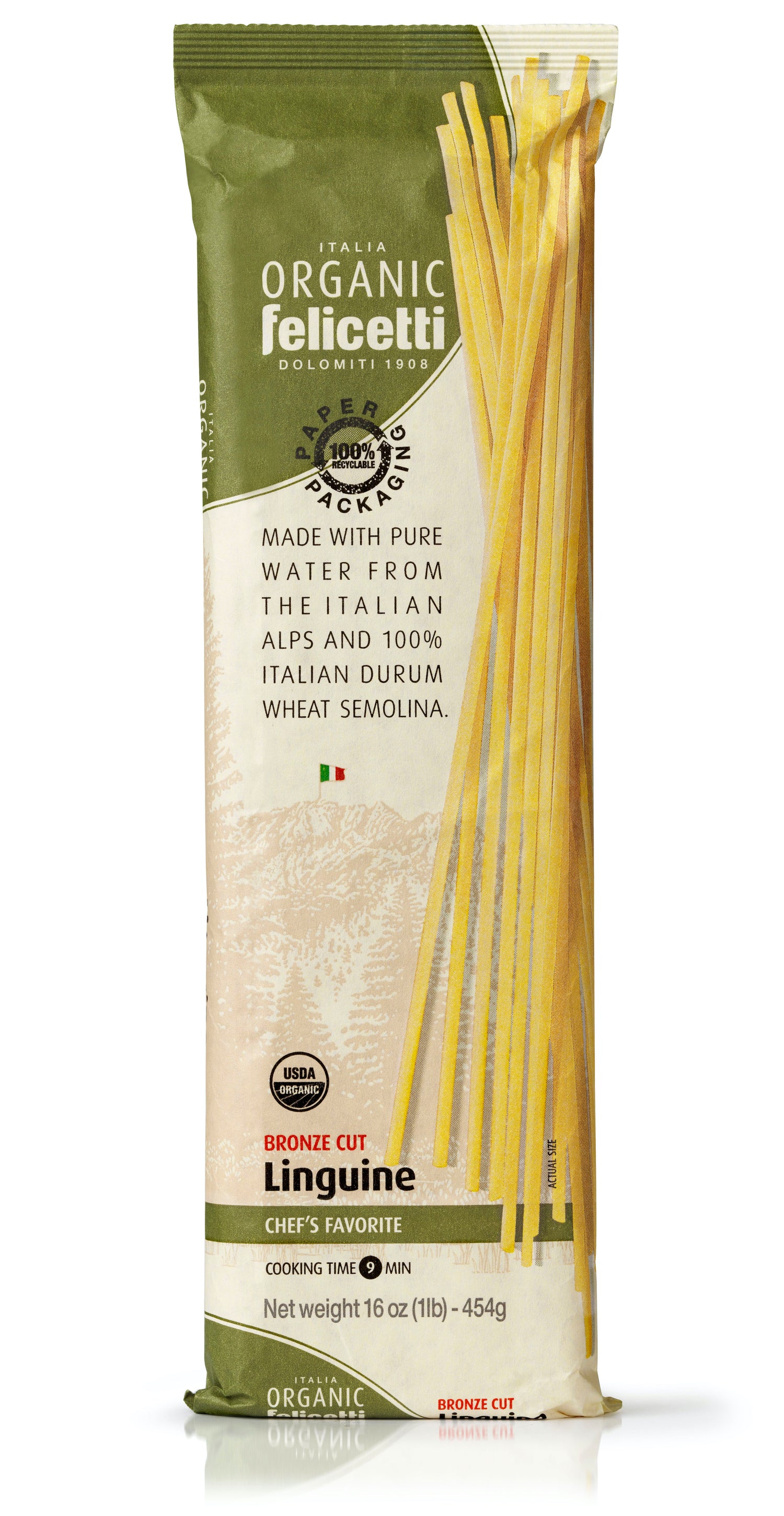 Felicetti Organic Linguine Pasta 1 lb Package - International Loft