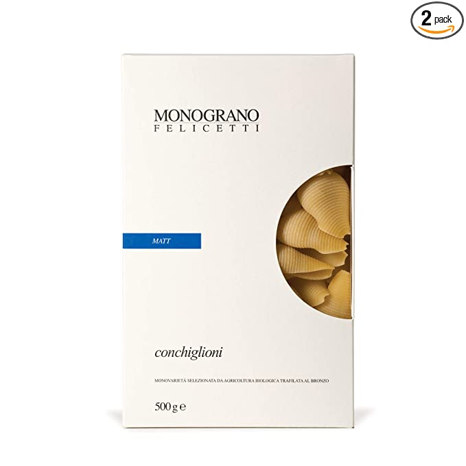 Monograno Felicetti Matt Conchiglioni Pasta Italian Organic Non-GMO 17.6oz (500g) - International Loft