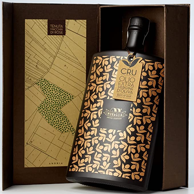 Antico Frantoio Muraglia Extra Virgin Olive Oil Grand Cru Macchia di Rose Limited Edition 16.9 Fl.oz in gift box - International Loft