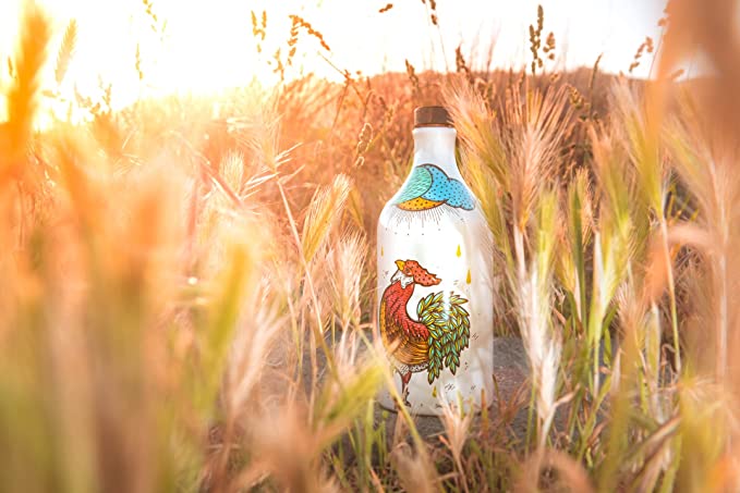 Antico Frantoio Muraglia, Premium Italian Extra Virgin Olive Oil, ROOSTER, Collectible Handmade Ceramic Bottle 16.9 Fl Oz - International Loft