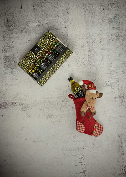 Antico Frantoio Muraglia Flavored EVOO Gourmet Italian Tasting Gift Set Four 1.69 Fl Oz (50 ml) Bottles of Flavored Blends of Natural Herbs and Spices Fresh Chili Pepper, Celery, Ginger, Lemon | Imported from Italy Gift Boxed - International Loft