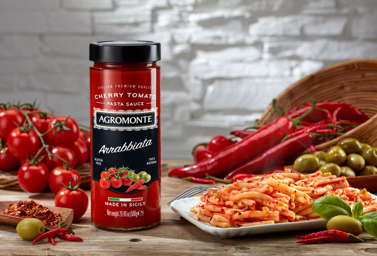 AGROMONTE Arrabbiata Cherry Tomato Pasta Sauce, 20.46oz - International Loft