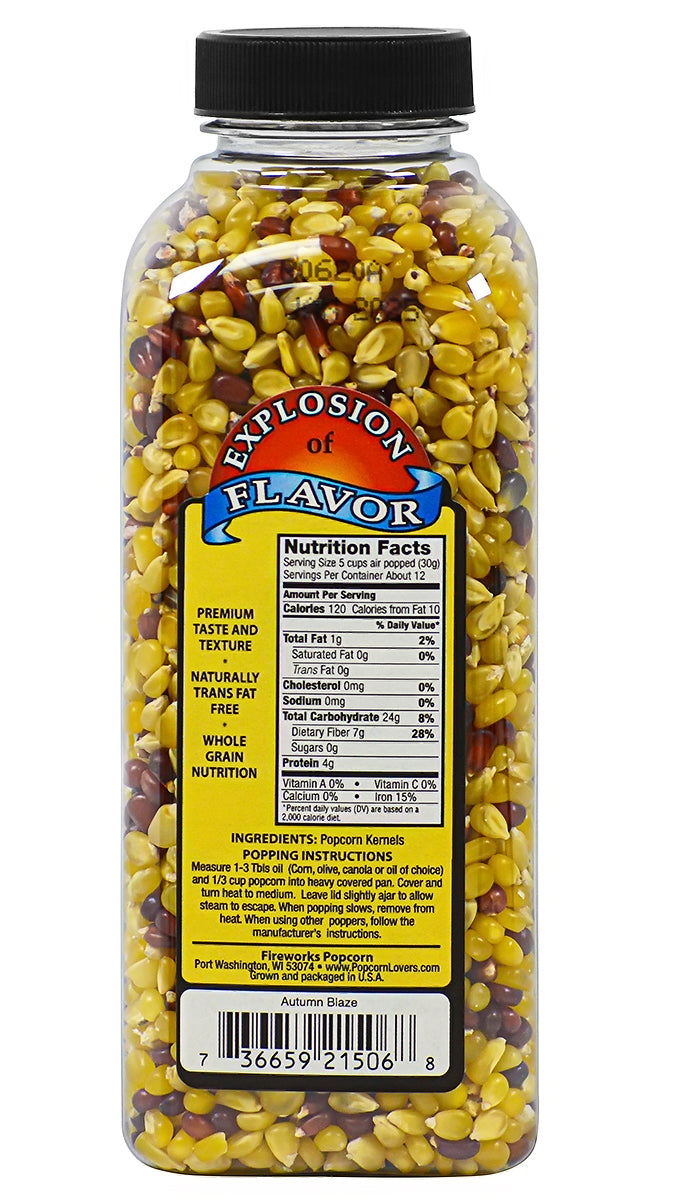 Fireworks Popcorn Autumn Blaze Popcorn - 15 Ounce Bottles - International Loft