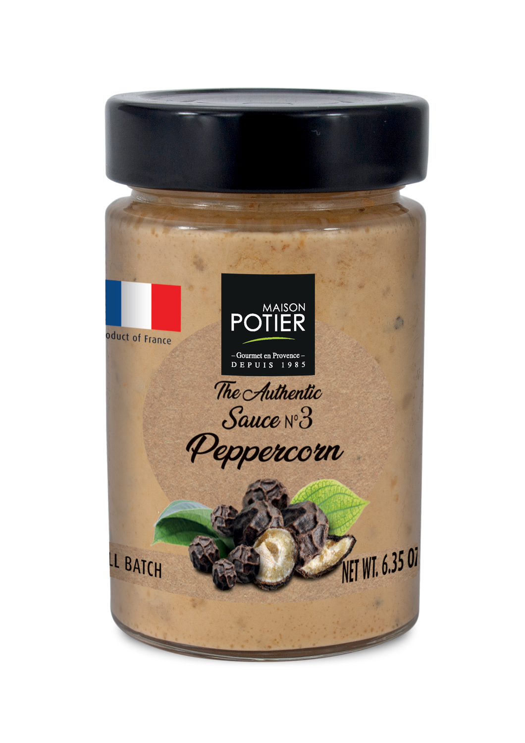 Maison Potier Peppercorn Sauce, The Authentic Sauce N. 3, 6.35oz Jar - International Loft