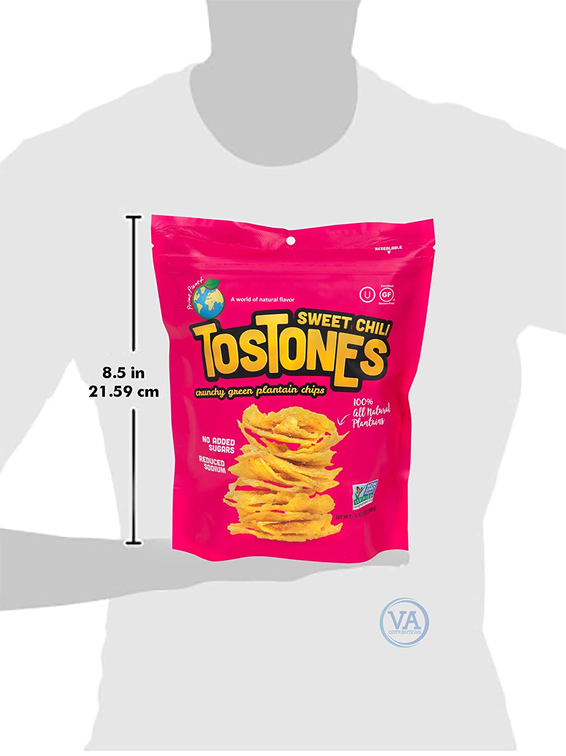 Prime Planet Tostones Sweet Chili Flavor 3.53 oz Resealable Package - International Loft