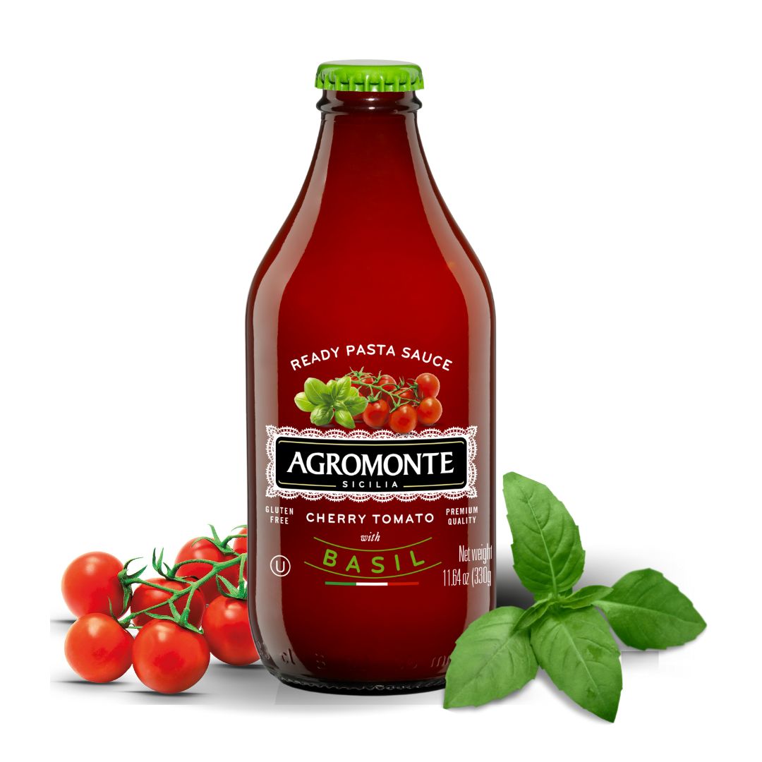 AGROMONTE ready to use Cherry Tomato Pasta Sauce with Basil, 11.64oz - International Loft