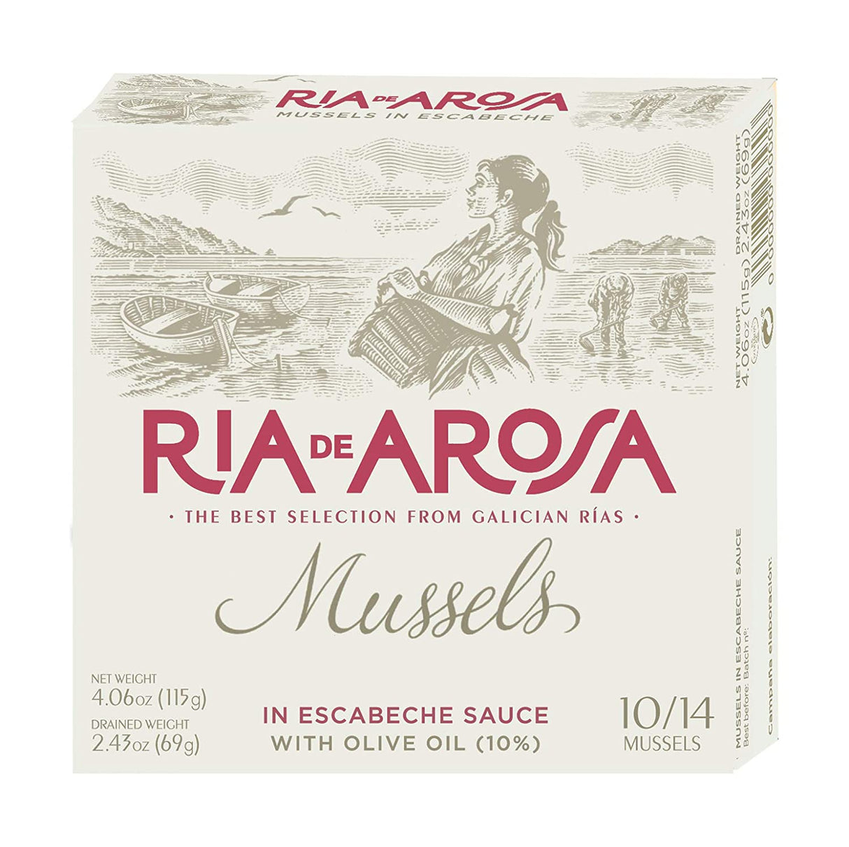 Conserva Ria De Arosa Ortiz Rias De Arosa Mussels in Escabache Sauce Fired in Olive Oil - International Loft