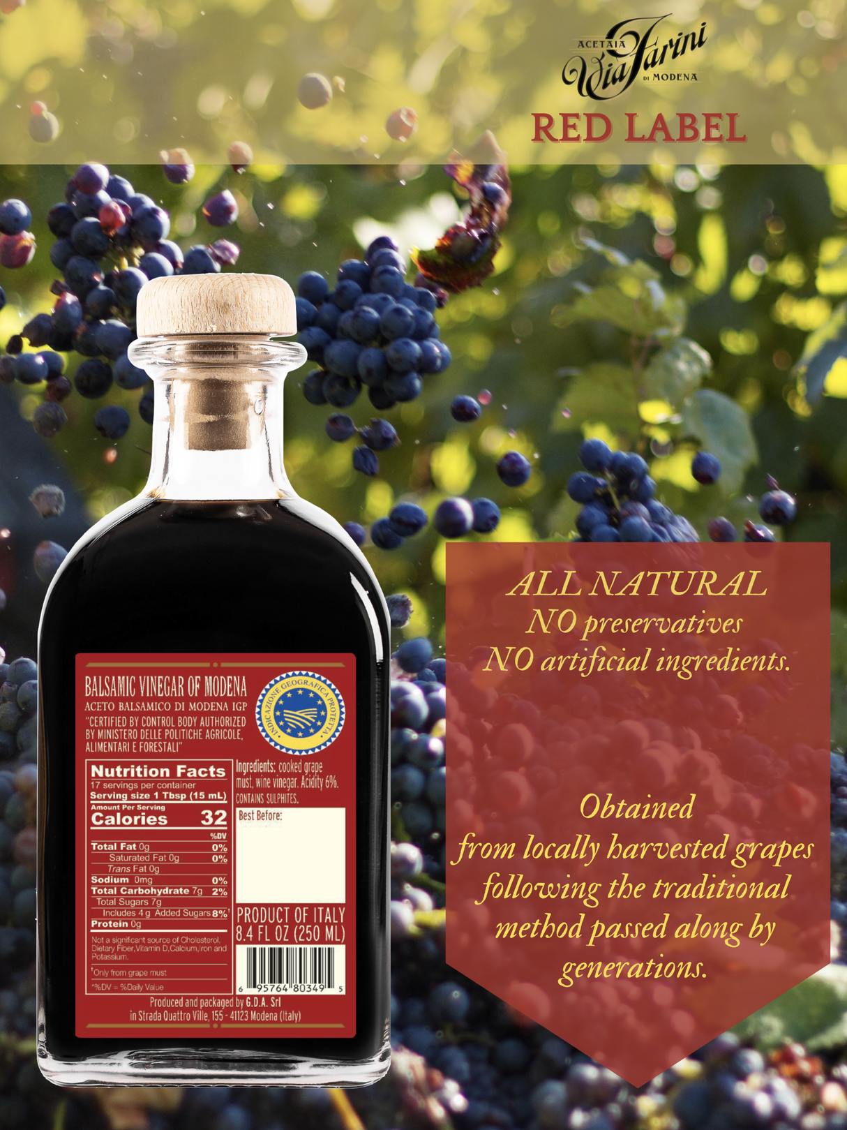 Via Farini Balsamic Vinegar of Modena - Red Label