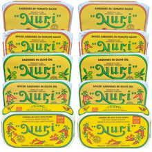 Load image into Gallery viewer, NURI Portuguese Sardines Complete Collection 10 Pack Variety by Seafood Aficionado - International Loft
