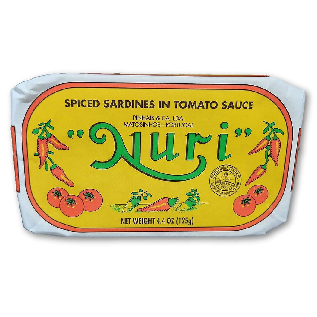 Nuri Portuguese SPICED Sardines in Tomato Sauce- 8 Pack - International Loft