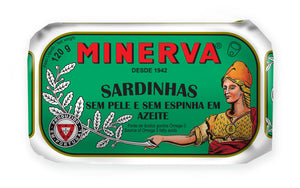 Minerva Gourmet Canned Skinless and boneless Sardines in olive oil