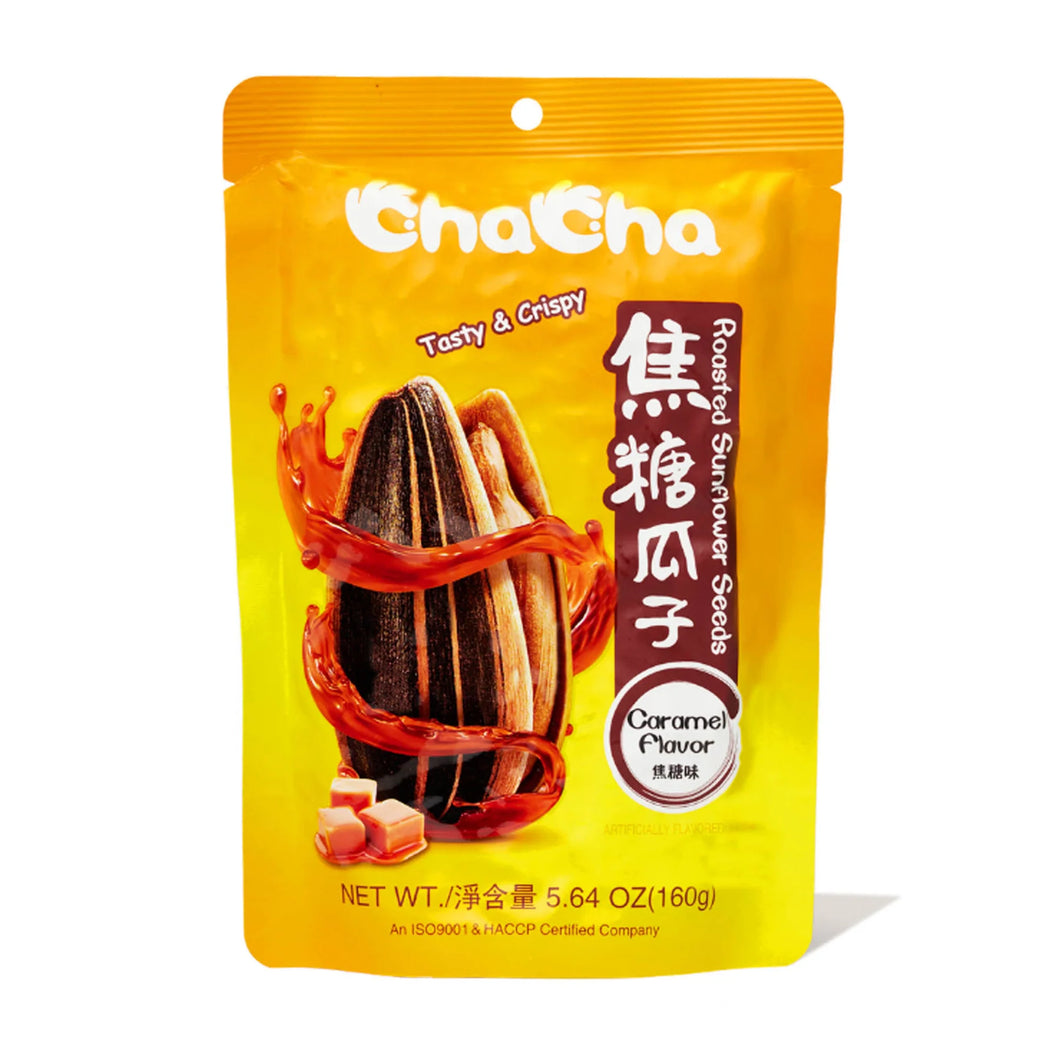 Cha Cha Sunflower Seeds Caramel Flavor 5.64 oz (160g) (ChaCha)