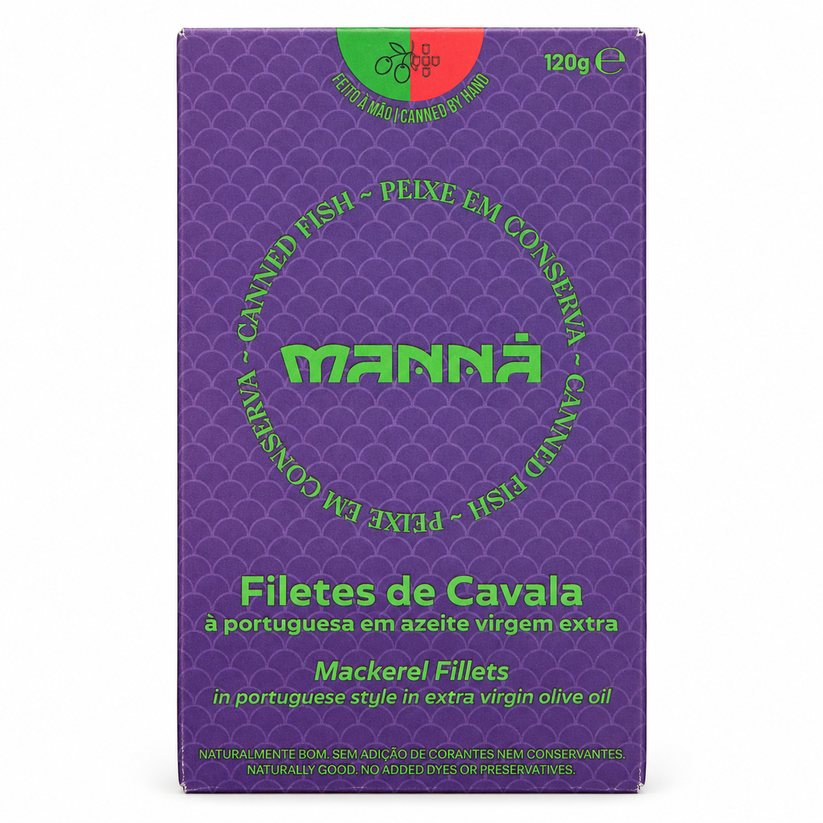 Manná Portuguese-Style Mackerel Fillets in Extra Virgin Olive Oil – 4.2 oz (120 g)
