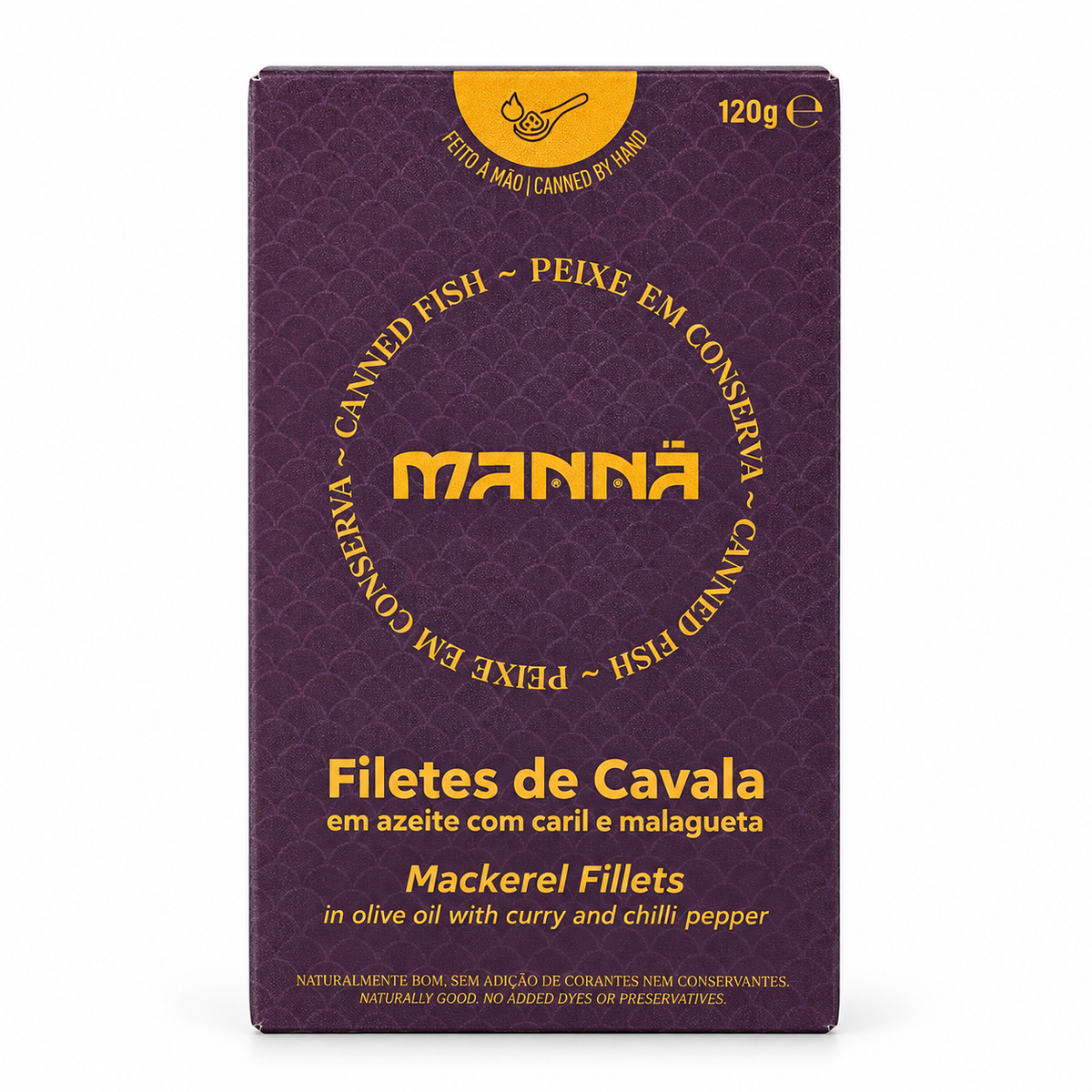 Manná Mackerel Fillets in Olive Oil with Curry & Chilli Pepper – 4.2 oz (120 g)