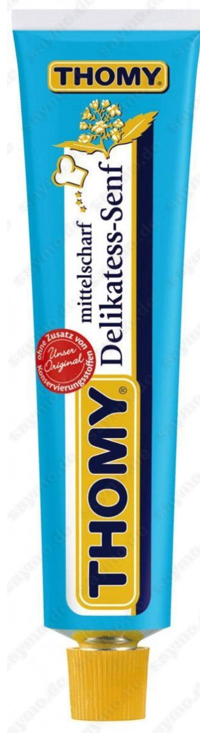 Thomy Delikatess Senf Mittelscharf - German Mustard 100 ml Tube Short Dated