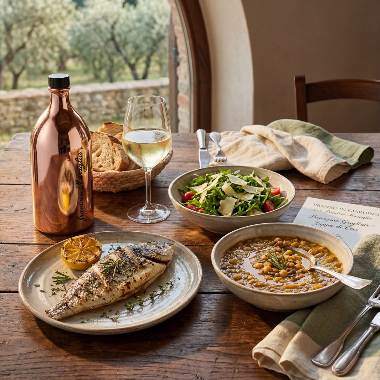 Muraglia Extra Virgin Olive Oil - Rose Gold Ceramic Bottle 17 Fl.oz