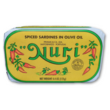 NURI Portuguese Sardines in Spiced Olive Oil - 8 Pack - International Loft