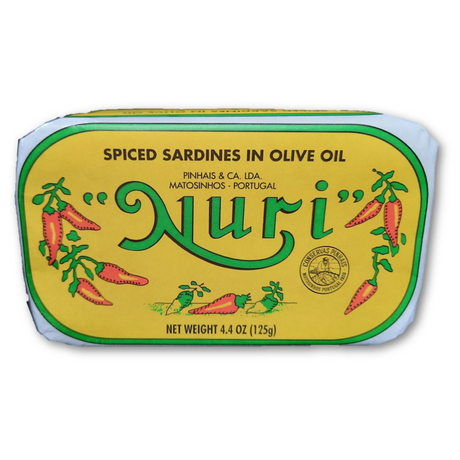 NURI Portuguese Sardines in Spiced Olive Oil - 8 Pack - International Loft