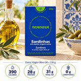 Manná Sardines in Extra Virgin Olive Oil – 4.2 oz (120 g)