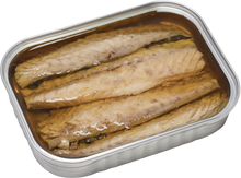 Load image into Gallery viewer, Porthos Smoked Mackerel Fillets in Olive Oil
