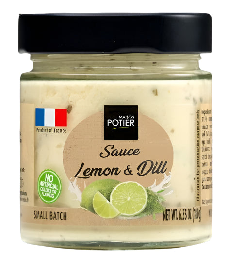 Maison Potier Lemon and Dill Sauce, The Authentic Sauce N. 8, 6.35oz Jar